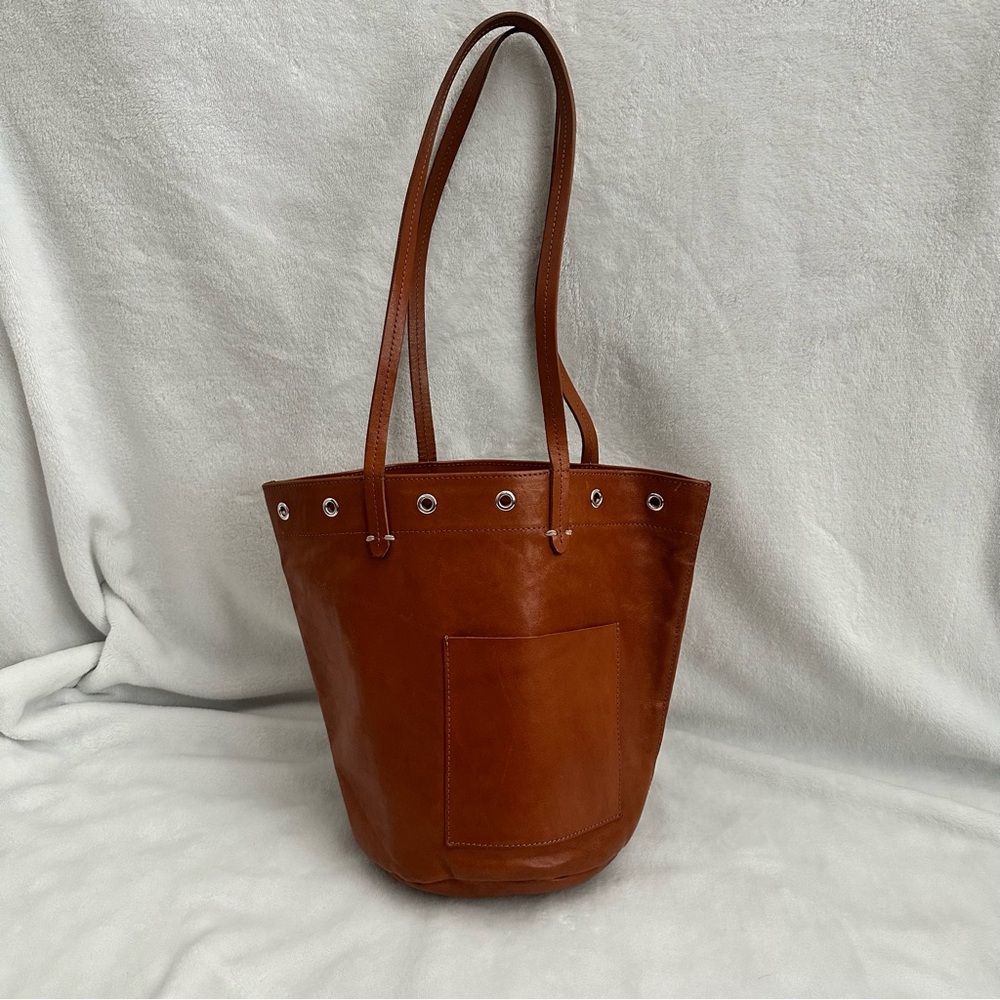 Clare V. Toffee Choupette Tote Bucket Bag